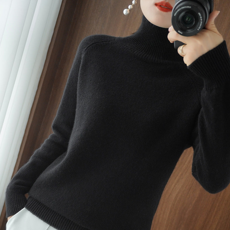 Camisola de malha grossa com gola alta – Zyva Store – foto 11