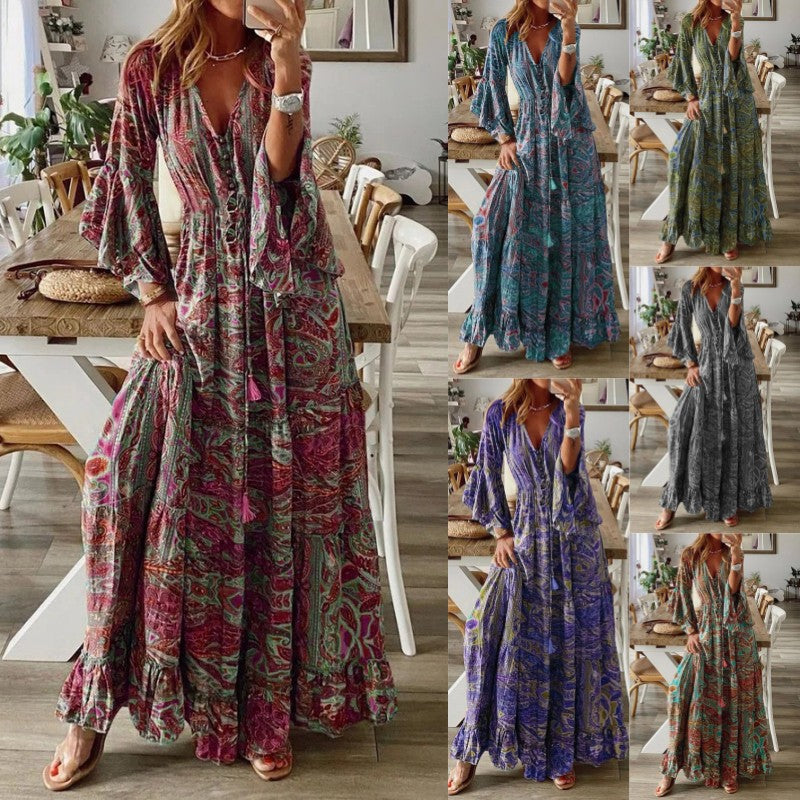 Vestido comprido boho paisley – Zyva Store – foto 1