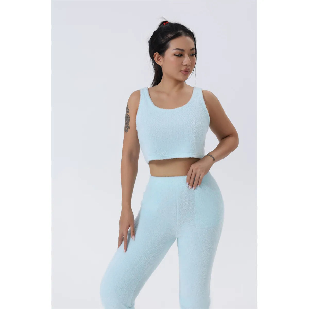 Conjunto Loungewear 3 Peças Azul Claro