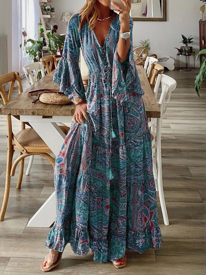 Vestido comprido boho paisley – Zyva Store – foto 6
