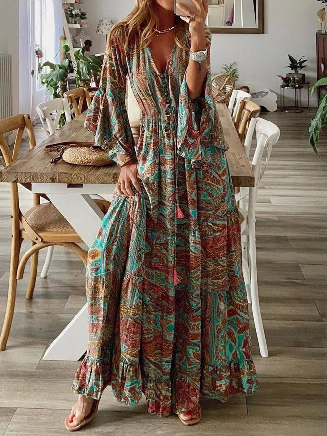 Vestido comprido boho paisley – Zyva Store – foto 5