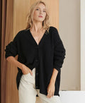 Cardigan de malha solto com decote em V – Zyva Store – foto 8
