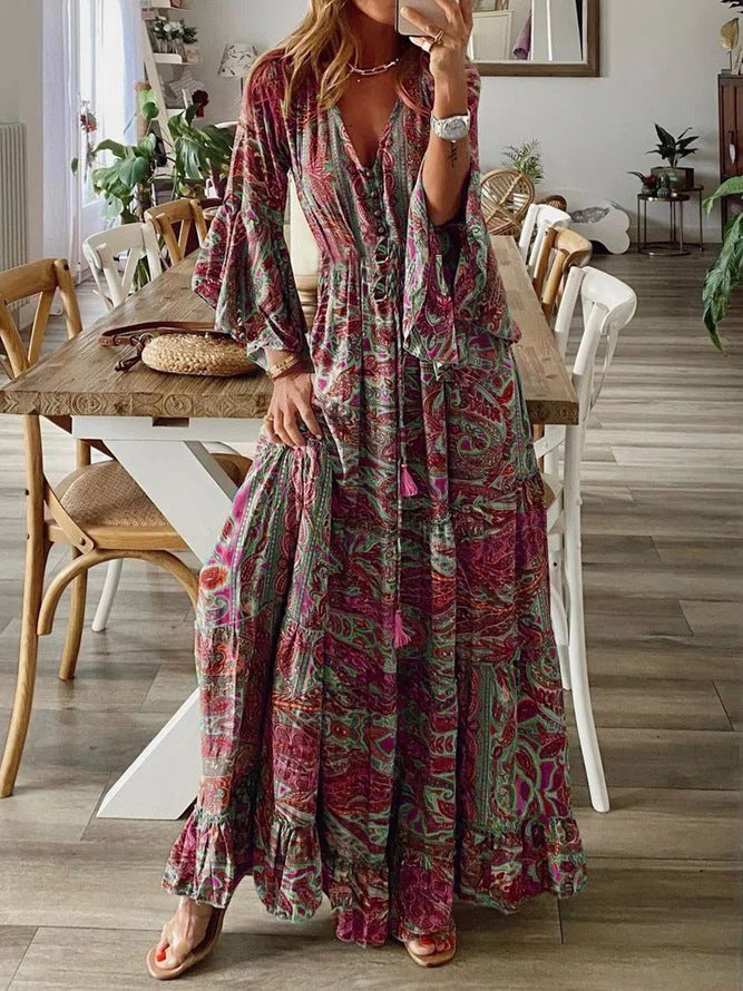 Vestido comprido boho paisley – Zyva Store – foto 4