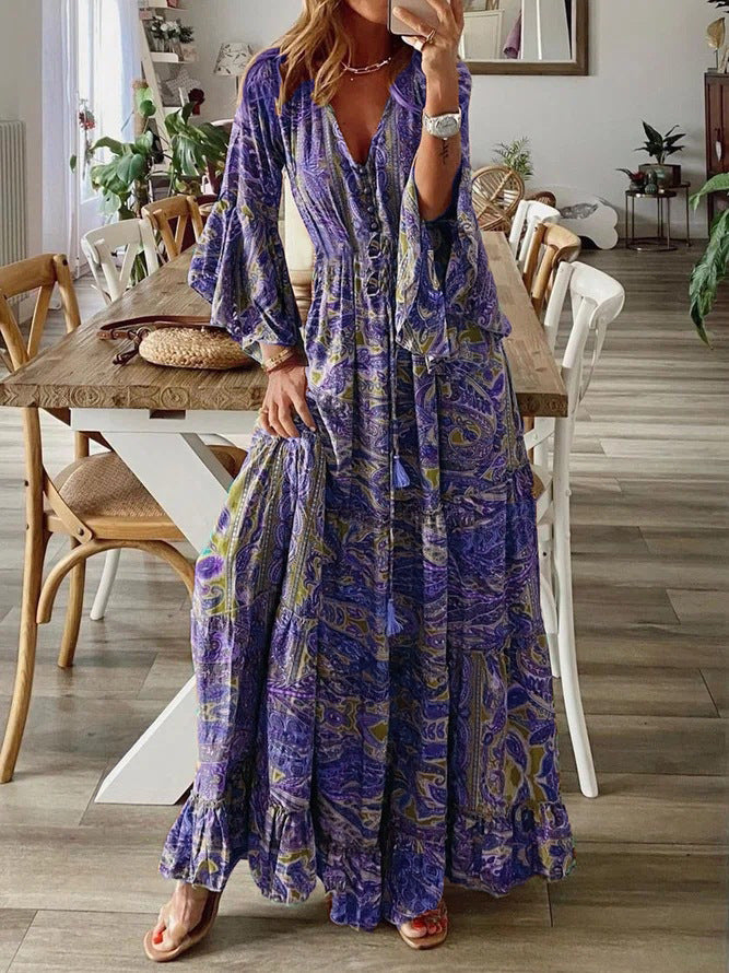 Vestido comprido boho paisley – Zyva Store – foto 2