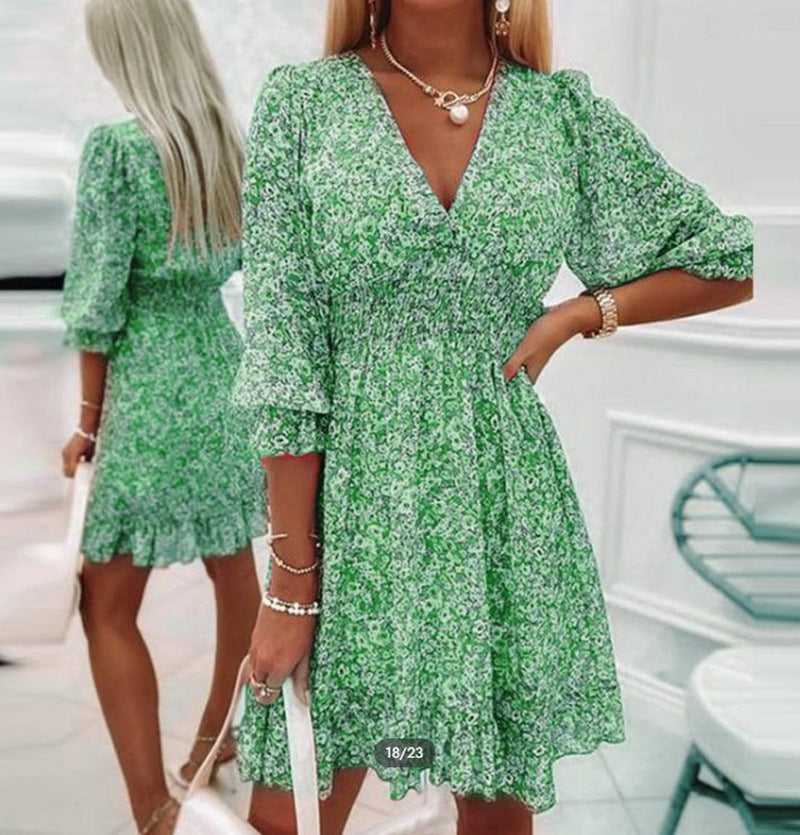 Vestido boho floral de manga curta – Zyva Store – foto 11
